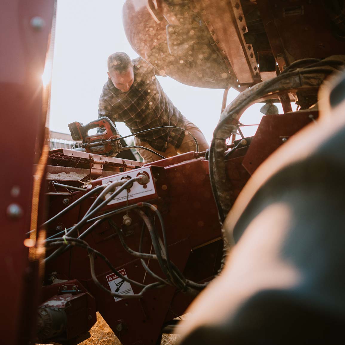 Farmer working in the field